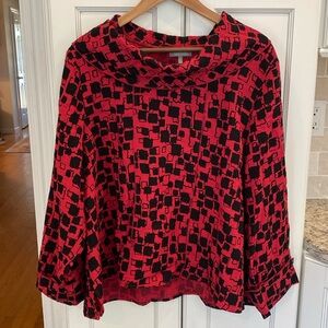 Habitat Cowl Neck Top Red